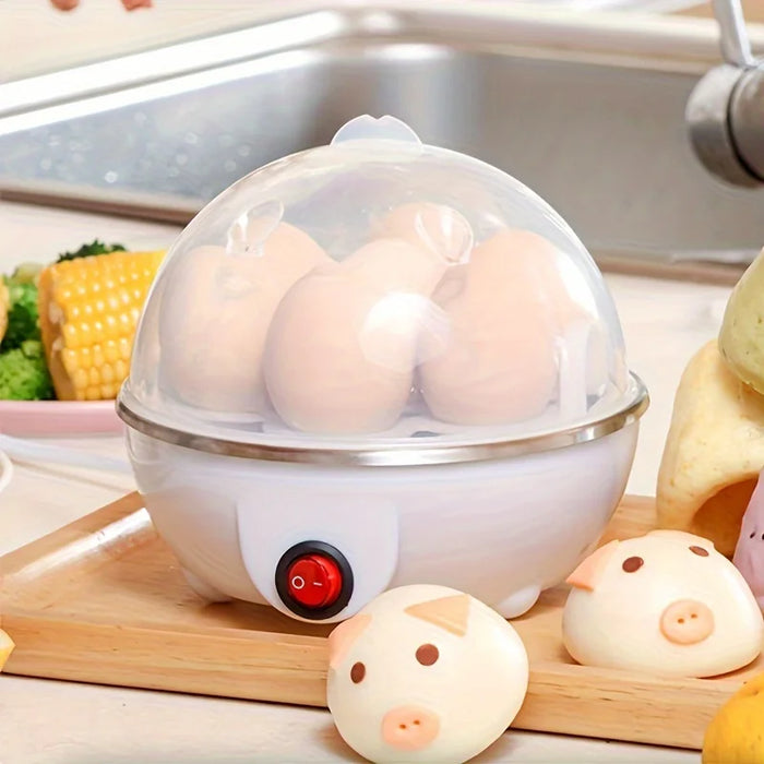 Hervidor automático de huevos con apagado para el hogar: vaporizador compacto multifuncional para 1 persona para huevos y crema de huevo para el desayuno