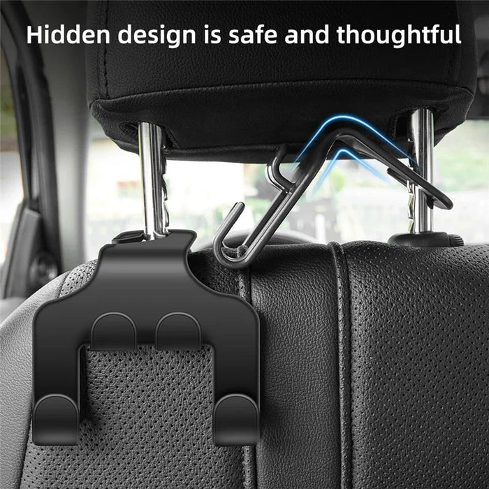 Gancho para asiento trasero de coche para colgar almacenamiento de teléfono móvil soporte para asiento trasero perezoso soporte para teléfono para iPhone Samsung y todos los teléfonos