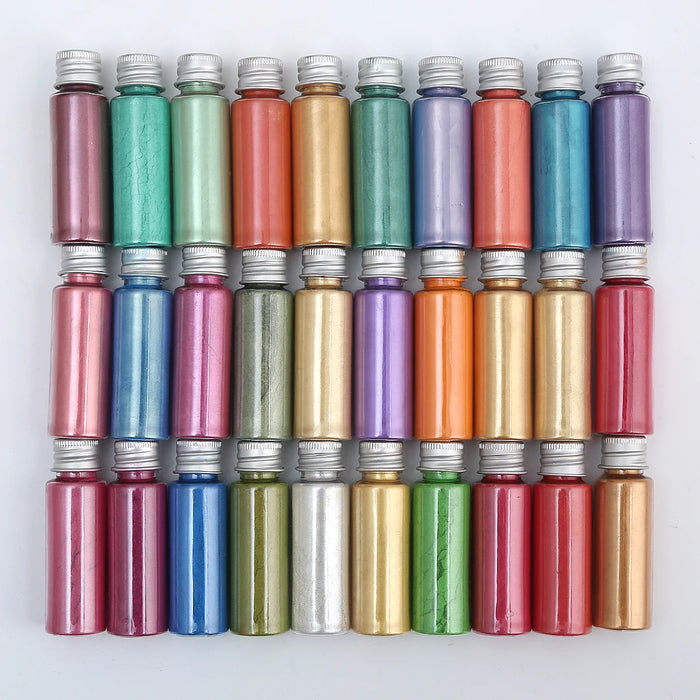 Vibrant Mica Powder Pigments for Nail Art, Glitter Crafts, Soap Making, Epoxy Resin, Eyeshadow, Lipstick, and Car Paint