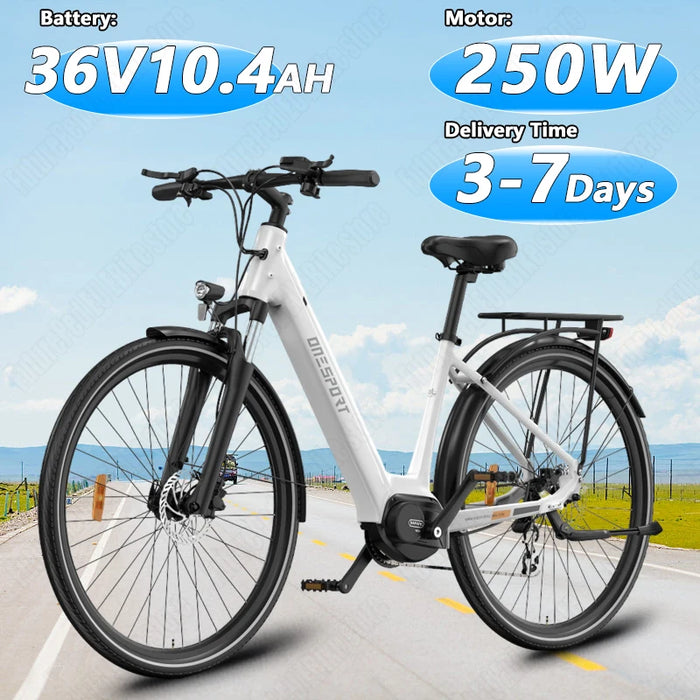 Vélo électrique ONESPORT OT07 250W moteur 36V10.4Ah batterie au Lithium e-bike 27.5 pouces pneu ville voyage 7 vitesses