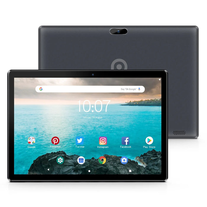 PRITOM 10-Zoll-Tablet mit SIM-Kartensteckplatz, Android 10, 64 GB, Quad-Core-Touchscreen, WLAN, GPS und 3G-Telefonanrufe