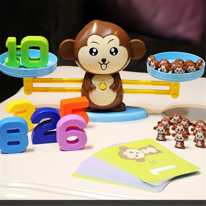 Jouet mathématique Montessori, équilibre singe, jeu éducatif pour bébé, jouets d'apprentissage des nombres, matériel pédagogique