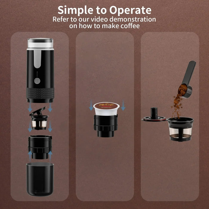 Cafetière portative sans fil pour la maison-petite Machine à expresso portative Rechargeable pour une utilisation en extérieur