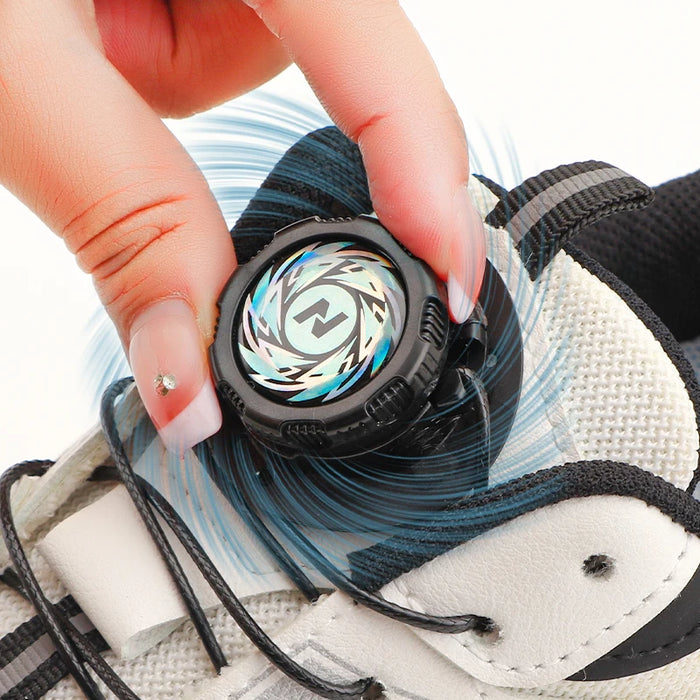 Elastic Laces Without Ties with Swivel Buckle for Adults and Kids - Thick Round Design for Sneakers