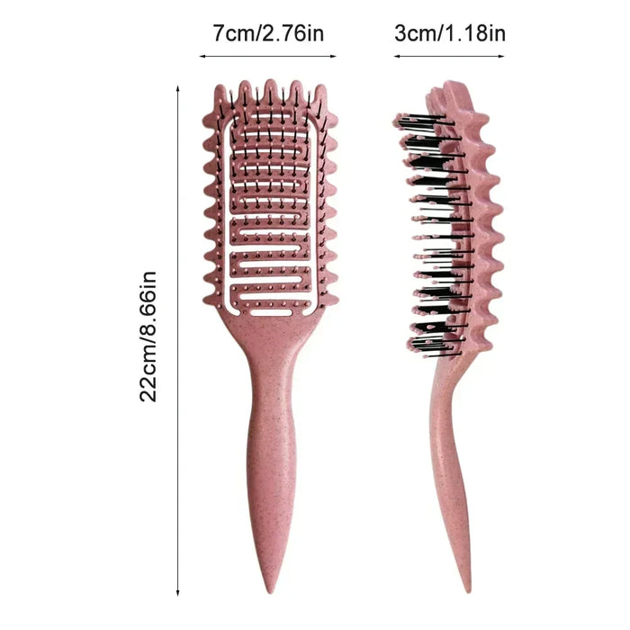 Brosse coiffante à friser 3 en 1 - Brosse démêlante perforée pour cheveux crépus, idéale pour créer et définir des boucles, outil de coiffure