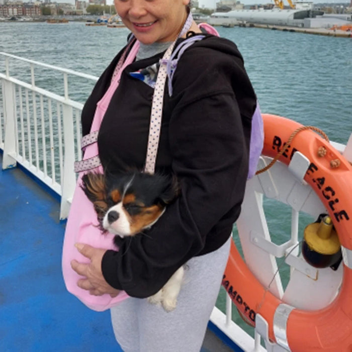 Transportín para perros ajustable para viajes al aire libre: cabestrillo para cachorros y perros pequeños, bolso de mano Corgi para un transporte cómodo