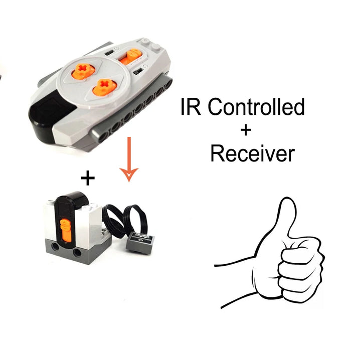 Versatile Servo Motor Part Set for Building Blocks - Compatible with LEGO