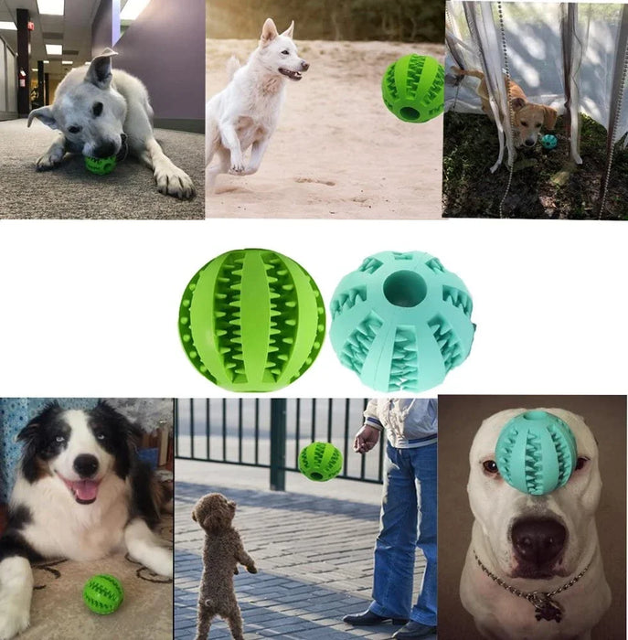 Pelota de Goma Interactiva para Perros - Masticación y Limpieza de Dientes para Perros y Gatos Pequeños y Grandes