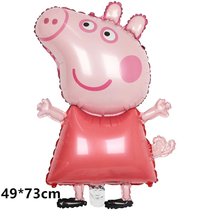 Peppa Pig Globos y Pancarta de Felicitaciones para Fiesta Infantil - Platos de Papel Desechables y Adornos con Tema de Jorge y Dibujos Animados