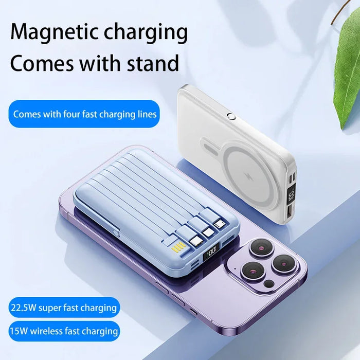 Xiaomi 22,5 W 200000 mAh cargador inalámbrico magnético Power Bank con soporte para teléfono para iPhone, Samsung y Huawei carga rápida