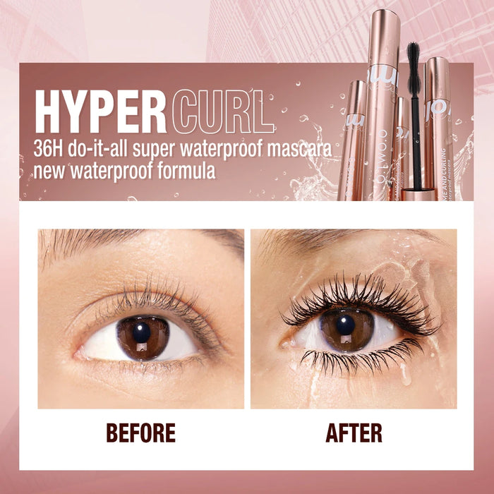 O.TWO.O Wasserdichte Mascara 4D Seidenfaser Curling Volumen Wimpern Dicke Verlängerung Pflegende Wimpernverlängerung Hochwertiges Make-up