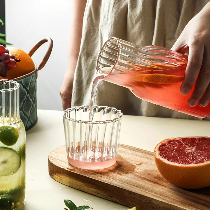 Ensemble de bouteilles d'eau en verre 550ML/600ML, avec carafe à eau en verre et dessous de verre pour le lait, les boissons et le thé