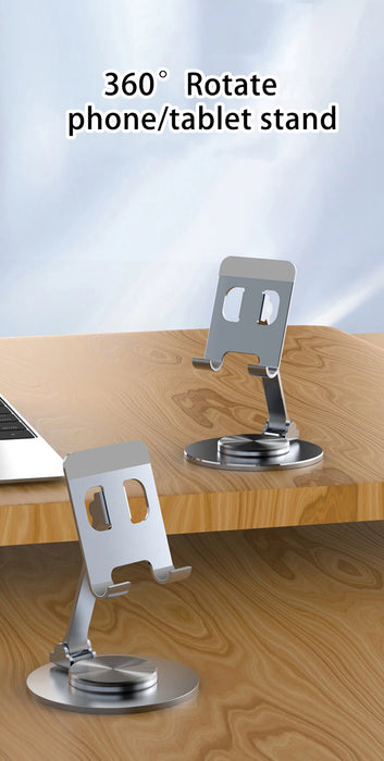 Soporte giratorio de 360 ​​° para teléfono móvil, escritorio de Metal, para iPhone, Xiaomi, iPad, mesa ajustable para tableta y teléfono móvil