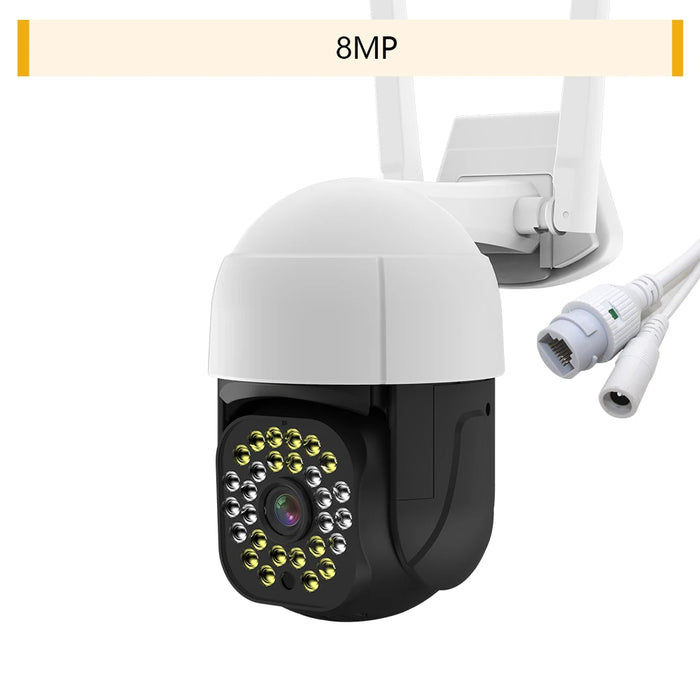 Cámara IP de seguimiento automático 4K para exteriores, minicámara CCTV de visión nocturna de 5MP, domo de velocidad, 8MP, WIFI, 1080P, vigilancia de seguridad para el hogar