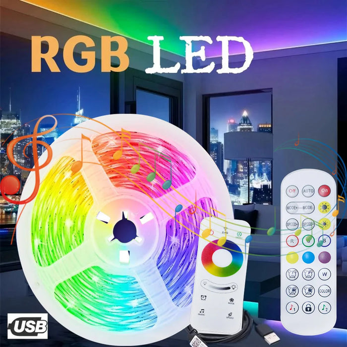 USB Bluetooth LED Streifen Lichter RGB 5050 1M-30M Infrarot Steuerung Dekoration für Wohnzimmer Beleuchtung Lampen