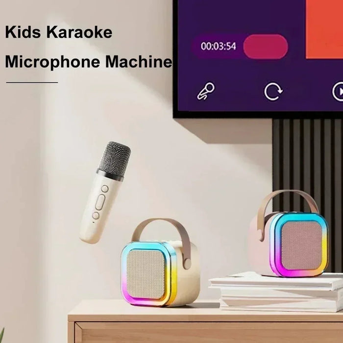 Nouveau haut-parleur Bluetooth Portable K12 pour la maison-Mini appareil sonore sans fil karaoké mignon avec Microphone pour le chant en famille