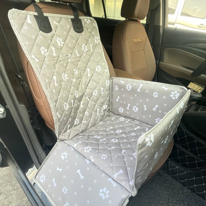 CAWAYI KENNEL Cama portátil para perro para coche - Hamaca impermeable para gatos y cachorros - Bolsa de viaje plegable para coche para razas grandes