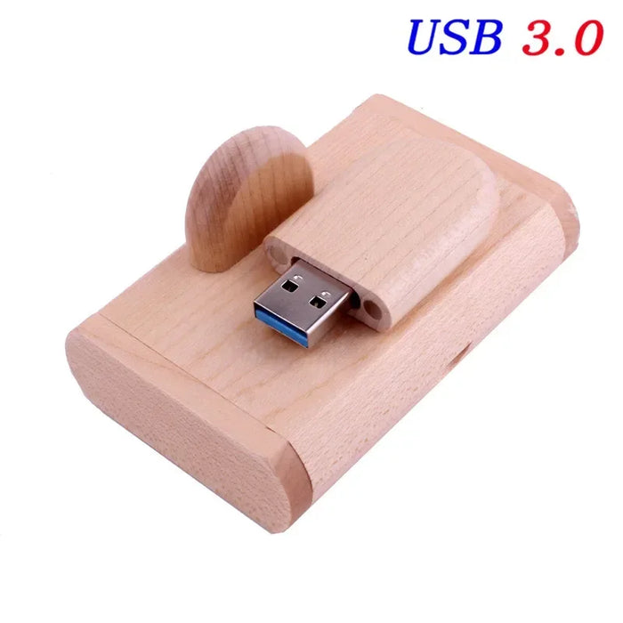 Coffret cadeau de mariage clé USB 3.0 Logo gratuit clé USB en bois clé USB haute vitesse 64GB/32GB/16GB/8GB/4GB capacité réelle