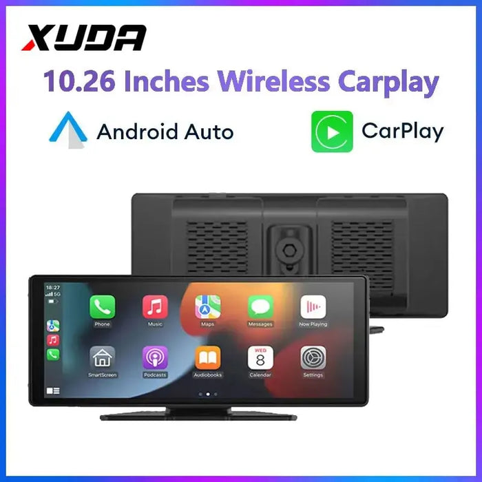 XUDA Universal 10,26 Zoll Autoradio Multimedia WIFI Video Player Wireless Carplay & Android Auto für Apple oder Android MP5 Player