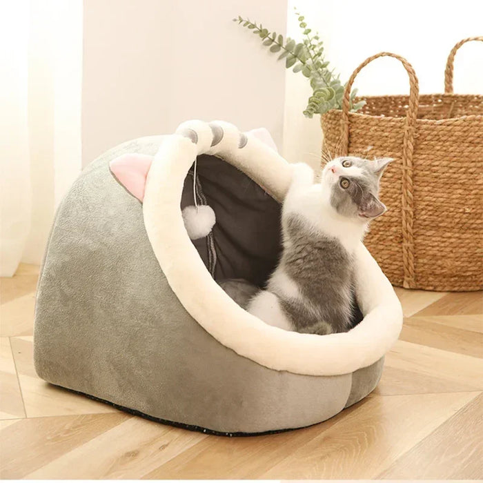 Cojín para gatos, cesta suave y cálida para mascotas, tumbonas acogedoras para gatitos, cojín, tienda para mascotas para perros pequeños, cama lavable para gatos para invierno