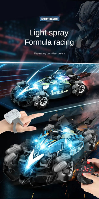 ZWN F1 RC Voiture à la Dérive avec Musique et Lumières LED, Radiocommande de Gestes de la Main 2,4 G, Voiture de Cascade 4WD Jouet électrique pour Enfants