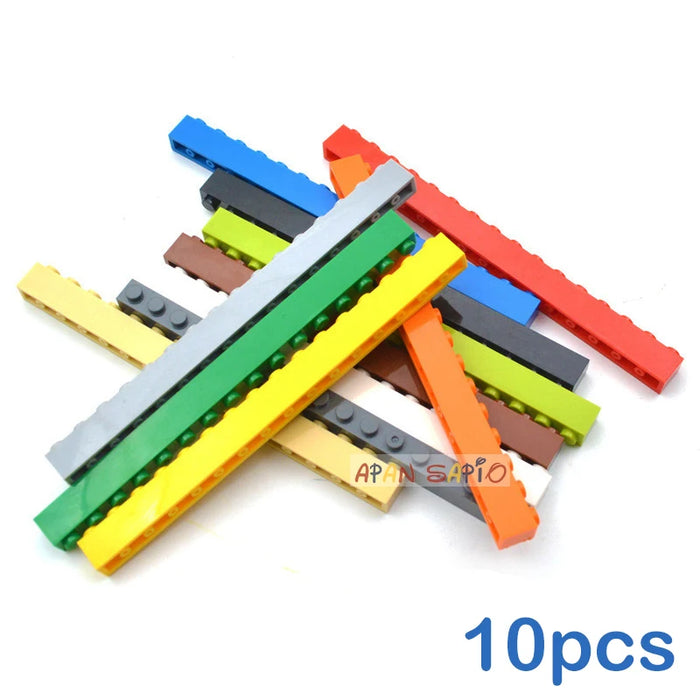 Blocs de construction pour enfants, 10 pièces, 1x16 points, figurines épaisses, taille créative et éducative, compatibles avec les jouets de marque pour enfants, 2465