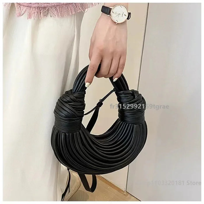 Luxury Hand Woven Gold and Silver Crossbody Bag for Women - Fashion Designer Shoulder Handbag 2024 Collection