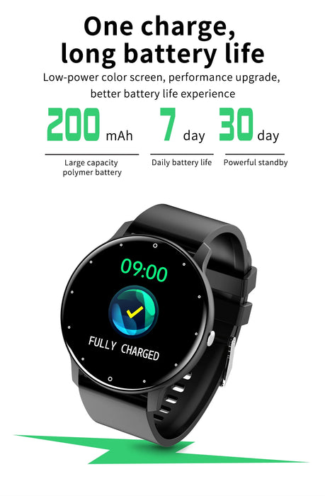 Montre intelligente de fitness polyvalente ZL02D pour hommes et femmes – Tracker de santé étanche avec moniteur de fréquence cardiaque et connectivité Bluetooth pour iOS et Android