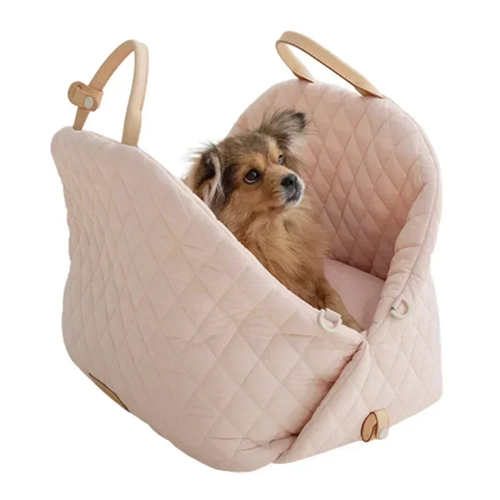 Porte-animal de luxe – Porte-chien, siège auto et lit de voyage avec harnais, porte-chiot lavable pour Chihuahua et Yorkie