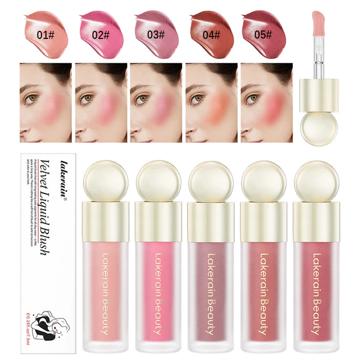 Matte Liquid Blush Velvet Rouge Orange Peach Face Color Lasting Beauty Natural Cheek Color Cream Rouge Makeup 7,5 ml