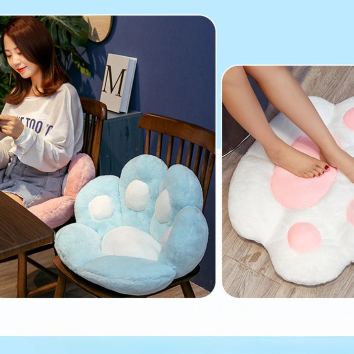 Pouf pied de chat pour des moments élégants - Coussin d'assise doux et charmant