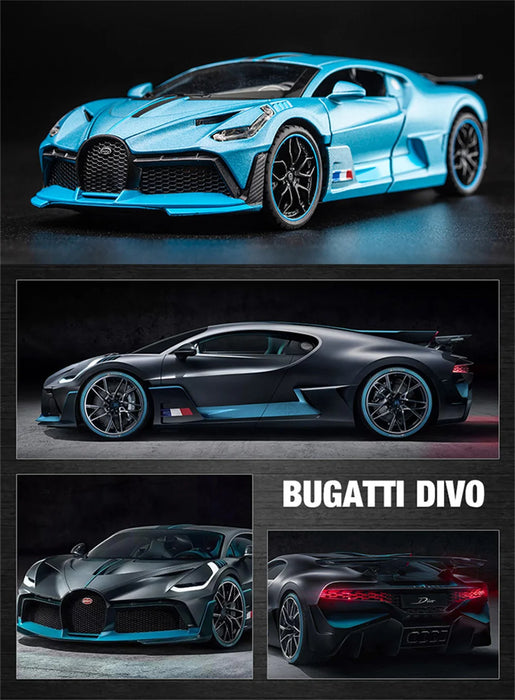 Modèle de jouet Bugatti Divo - Voiture de haute qualité avec lumière et son