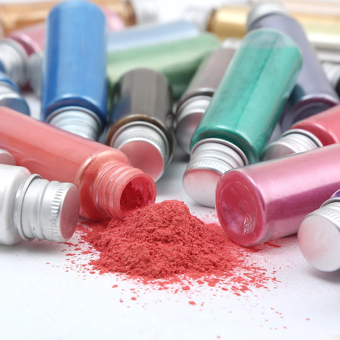 Vibrant Mica Powder Pigments for Nail Art, Glitter Crafts, Soap Making, Epoxy Resin, Eyeshadow, Lipstick, and Car Paint