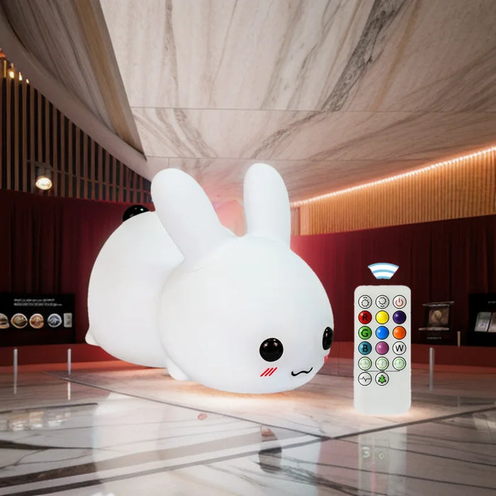 Silikon-Hase-Nachtlicht mit Fernbedienung, wiederaufladbare Induktionslampe für Kinder, bunte Atmosphärenlampe, perfektes Geschenk für Kinder