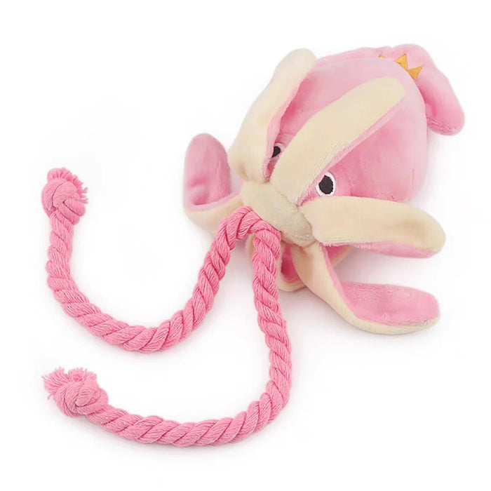 Supet Pet Octopus - Juguete de cuerda de peluche, duradero, divertido e interactivo para uso en interiores y exteriores