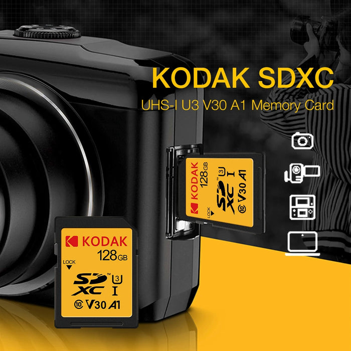 Tarjeta Kodak Ultra SD 64GB SDXC 128GB 32GB 16GB Tarjeta de memoria Flash Clase 10 para vídeo 4K SDHC Full HD