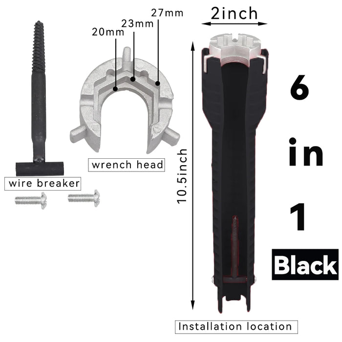 8-in-1-Spültischmischerschlüssel für Installation und Reparatur