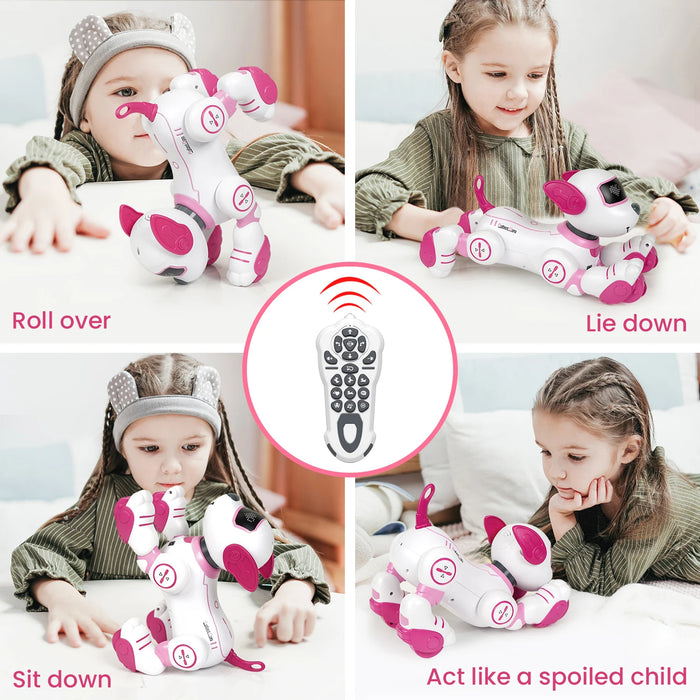 Chien robot intelligent RC – Jouet électronique de marche et de danse avec télécommande pour enfants