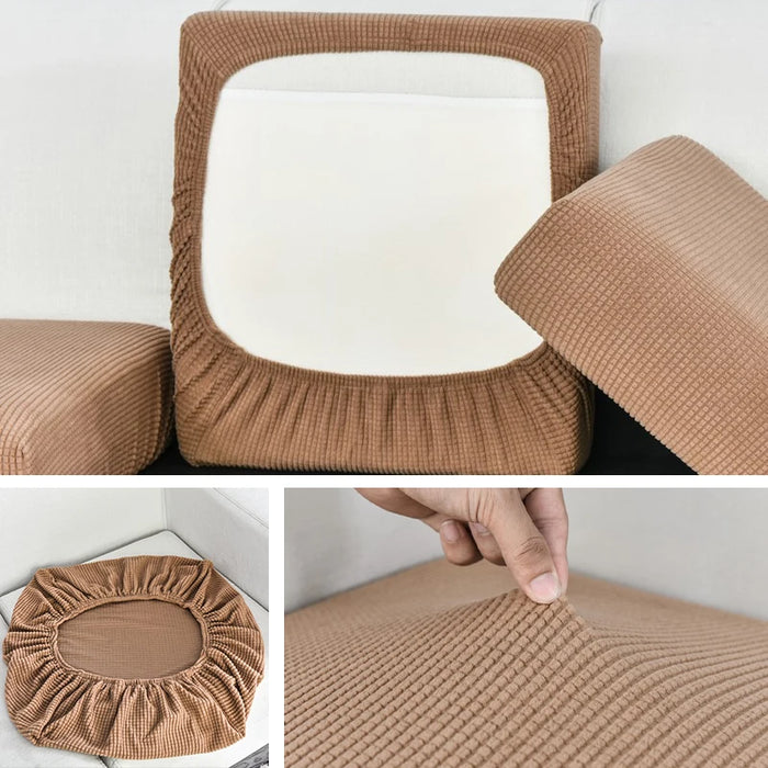 Housse de canapé Jacquard pour coussins d'assise - Housse de meuble élastique pour salon, amovible et lavable en machine 1 pièce