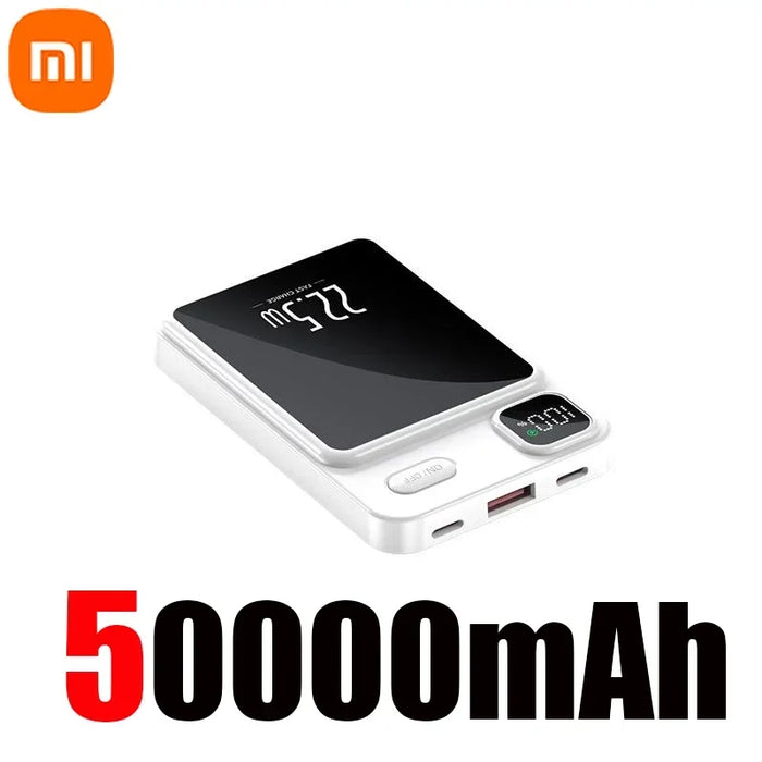 Xiaomi-cargador inalámbrico magnético de 50000mAh, batería externa Magsafe, batería externa de carga rápida para Android, iPhone 15 y 16