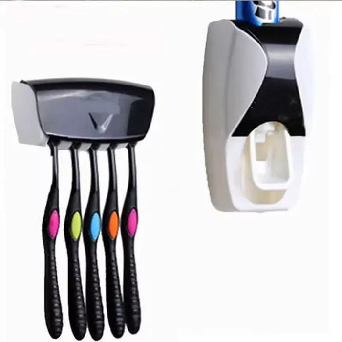 Distributeur automatique de dentifrice et ensemble de porte-brosse à dents, 2 pièces, accessoires de salle de bains muraux sans poussière