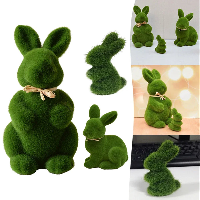 Figurine de lapin en mousse de Pâques - Lapin de Pâques décoratif en mousse artificielle pour bureau - Décoration de Pâques 2024