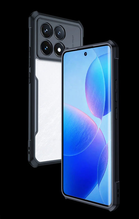 Xundd Protective Cover for Xiaomi Poco X6 Pro - Transparent Bumper with Shock Absorbing Features and Luxurious Design