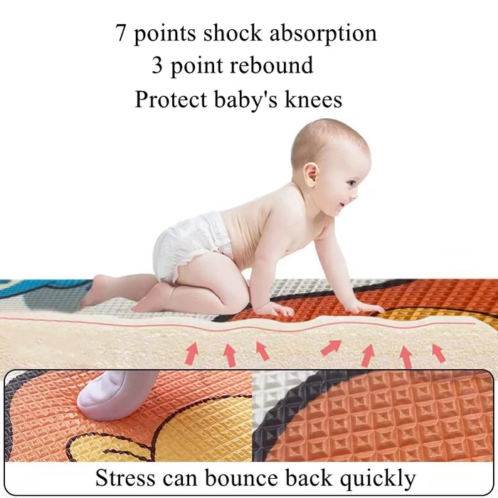 Tapis de jeu épais et écologique EPE non toxique pour bébé, tapis pliable pour bébé pour des activités de jeu et de rampement en toute sécurité