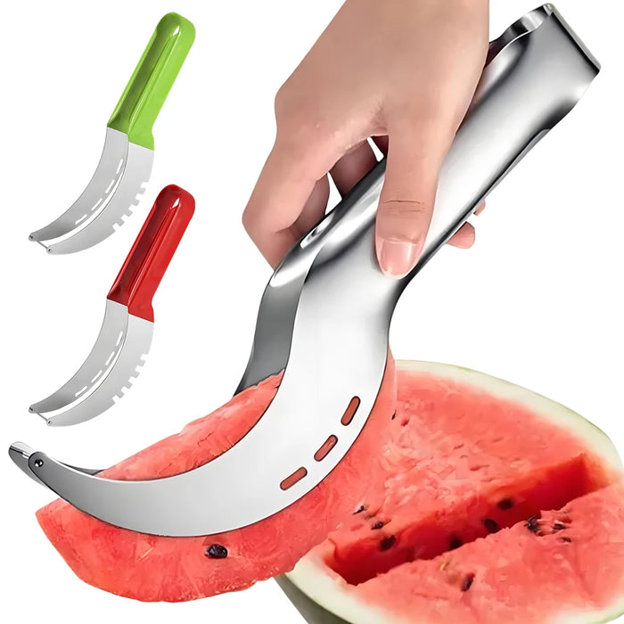 Cortador de Sandía de Acero Inoxidable con Mango Ergonómico - Gadget de Cocina para Piña y Cantalupo