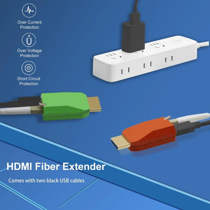 Mini 4Kx2K HDMI Fiberomvandlare 30Hz/60Hz 10.3Gbps OM3 multimodo hasta 300M