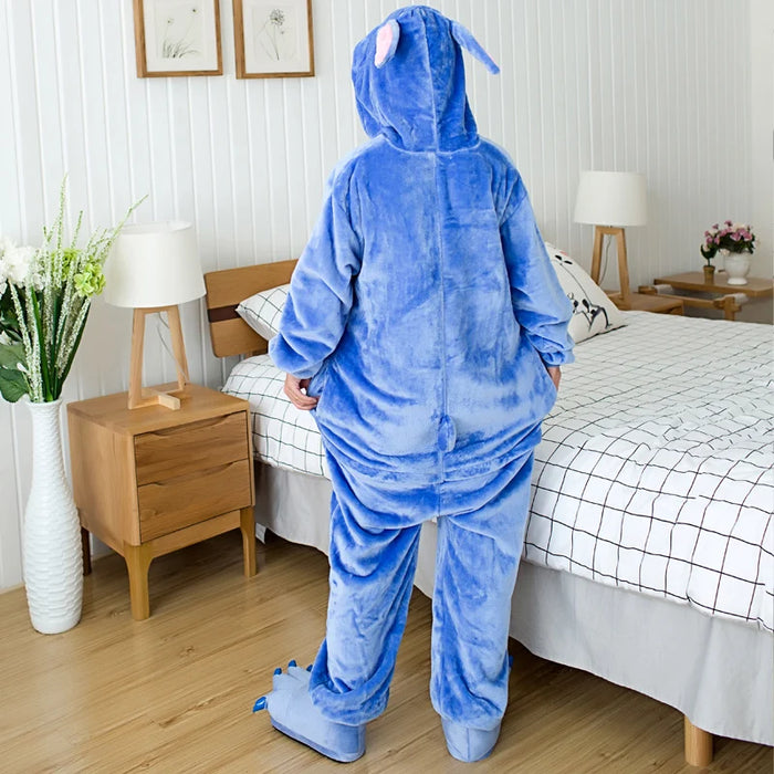 Pyjama Kigurumi Stitch Cartoon - Combinaison amusante pour adultes, parfaite pour les fêtes et le cosplay