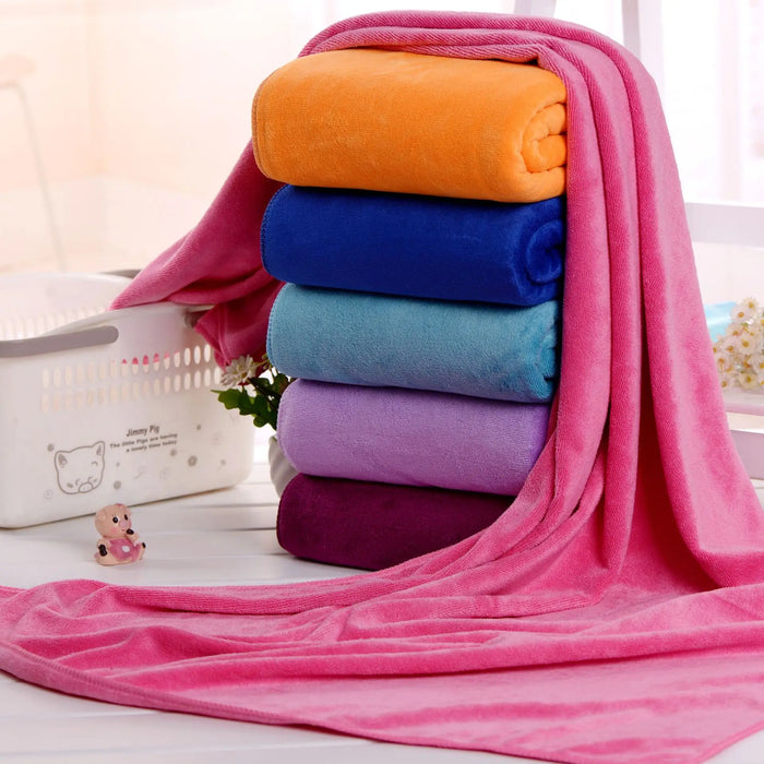 Serviette de bain en microfibre pour sécher les cheveux, serviette de sport douce et épaisse et absorbante pour la maison, le nettoyage de la voiture et les salons de coiffure