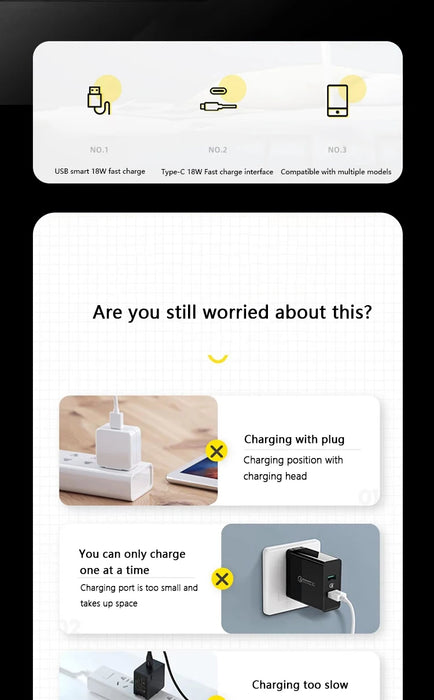 Universell 18W Type-C Snabbladdning 5-pins uttag, UK Vägguttag med USB-laddare, Vit smart Dubbel eluttag