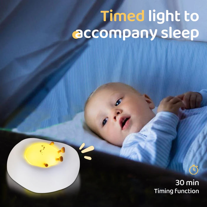 Lampe de nuit en forme d'œuf, jolie lampe de chevet avec fonction minuterie, Rechargeable par USB, pour chambre à coucher et cadeaux de noël